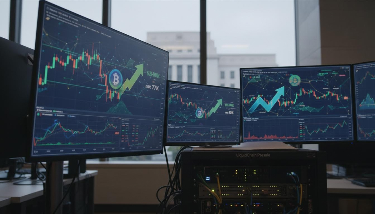Перед вердиктом ФРС: биткоин у $77 тыс., LiquidChain взял планку $700 тыс.